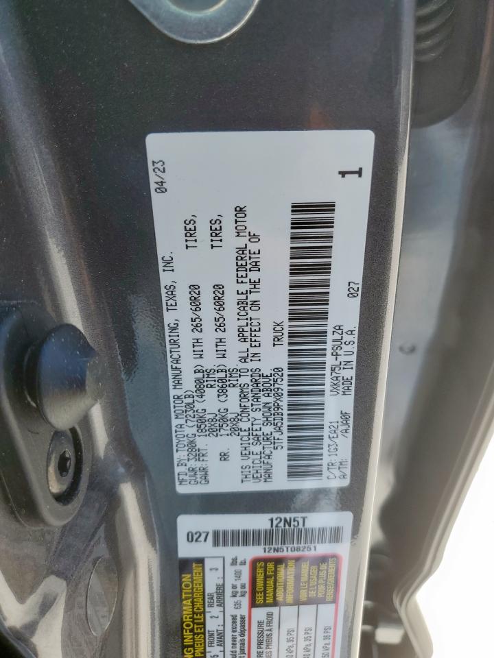 TOYOTA TUNDRA 2023 VIN 5TFJA5DB9PX097520 фото 12