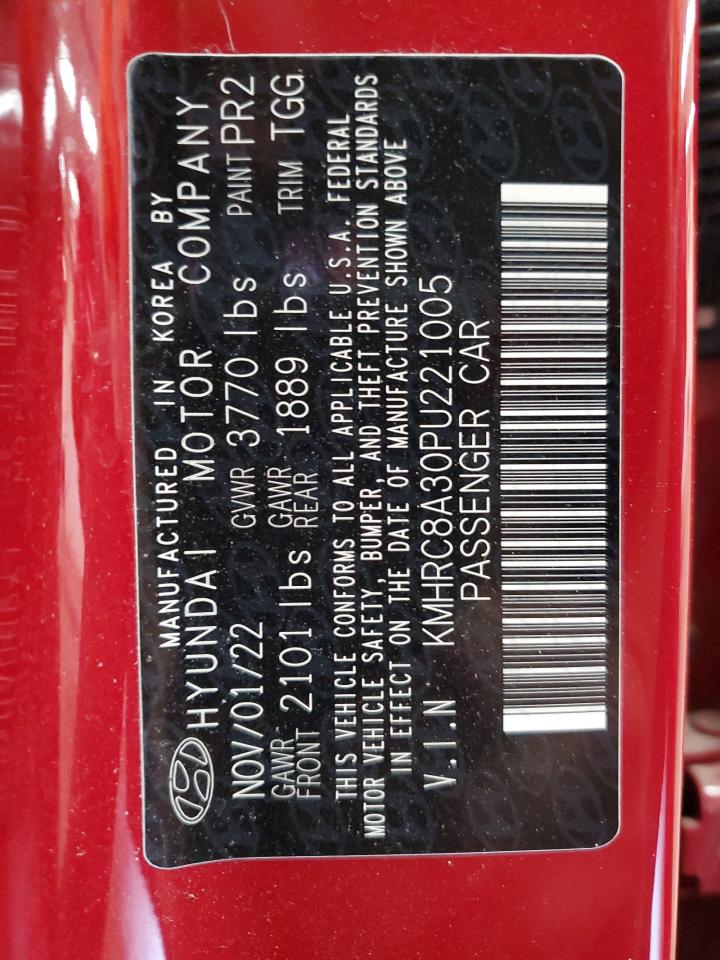 2023 Hyundai Venue Sel VIN: KMHRC8A30PU221005 Lot: 59570625