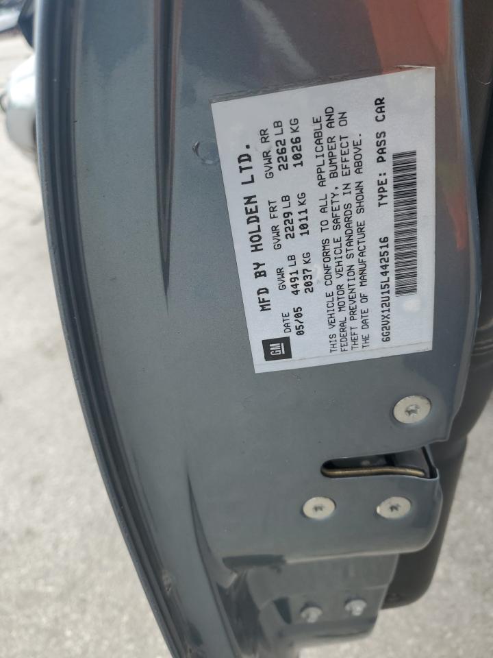 2005 Pontiac Gto VIN: 6G2VX12U15L442516 Lot: 63206855