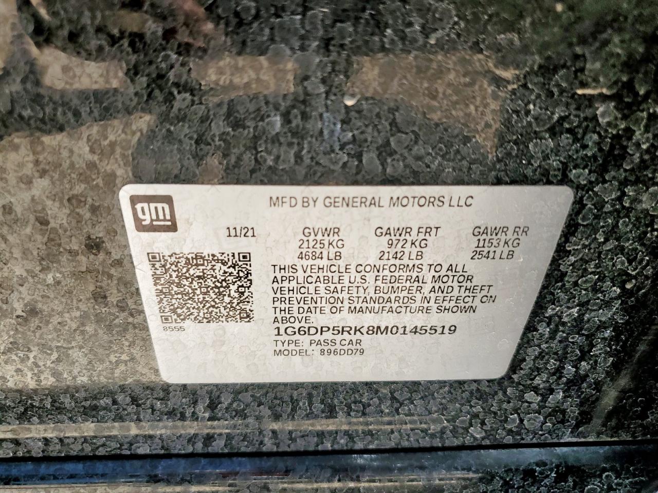 2021 Cadillac Ct5 Sport VIN: 1G6DP5RK8M0145519 Lot: 60626655