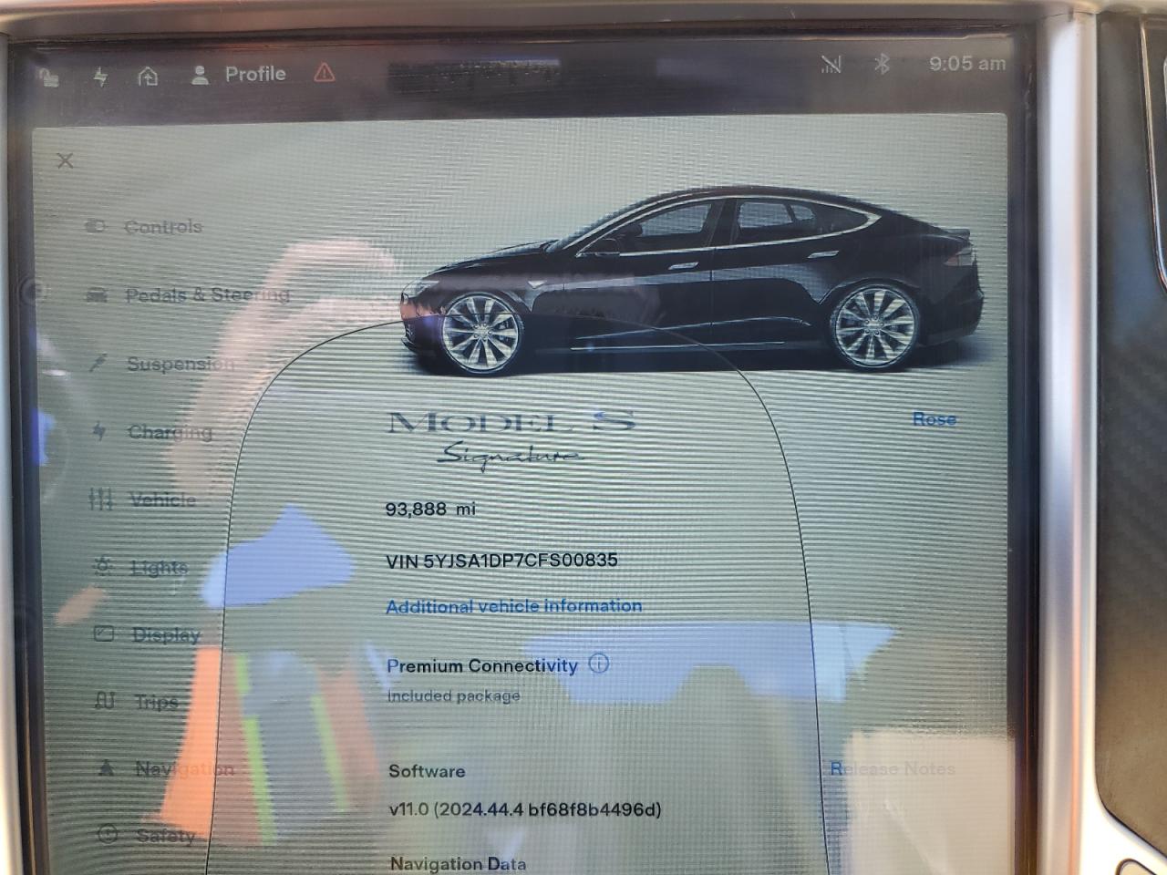 2012 Tesla Model S VIN: 5YJSA1DP7CFS00835 Lot: 62783595