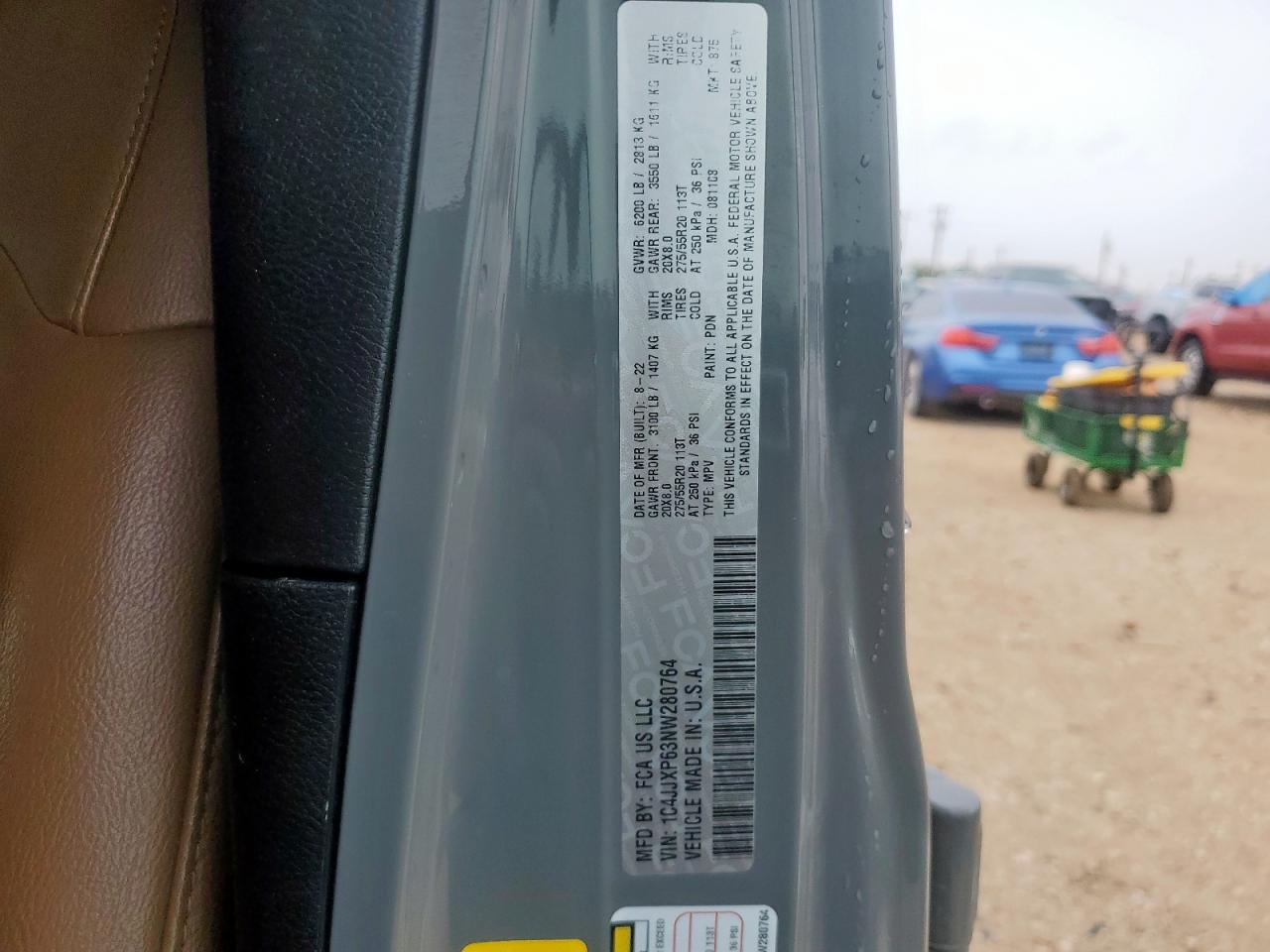2022 Jeep Wrangler Unlimited Sahara 4Xe VIN: 1C4JJXP63NW280764 Lot: 62089915