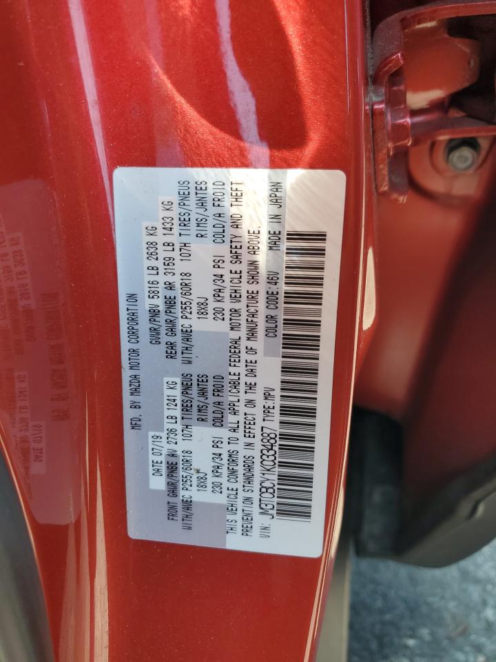 2019 Mazda Cx-9 Touring VIN: JM3TCBCY1K0334887 Lot: 60727125