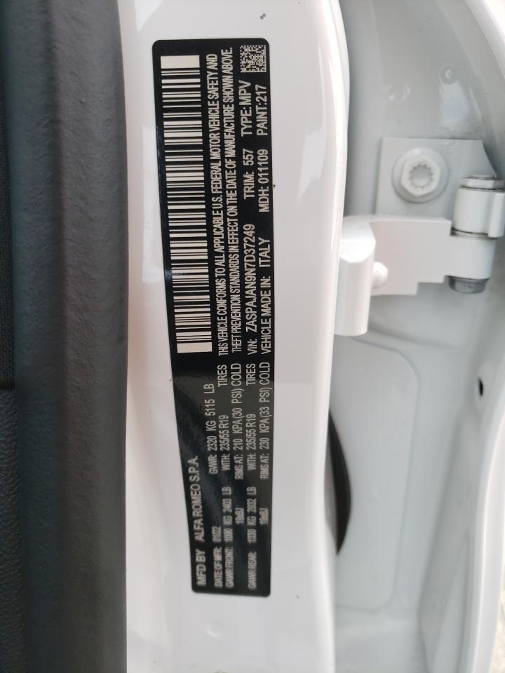 2022 Alfa Romeo Stelvio VIN: ZASPAJAN9N7D37249 Lot: 62855585