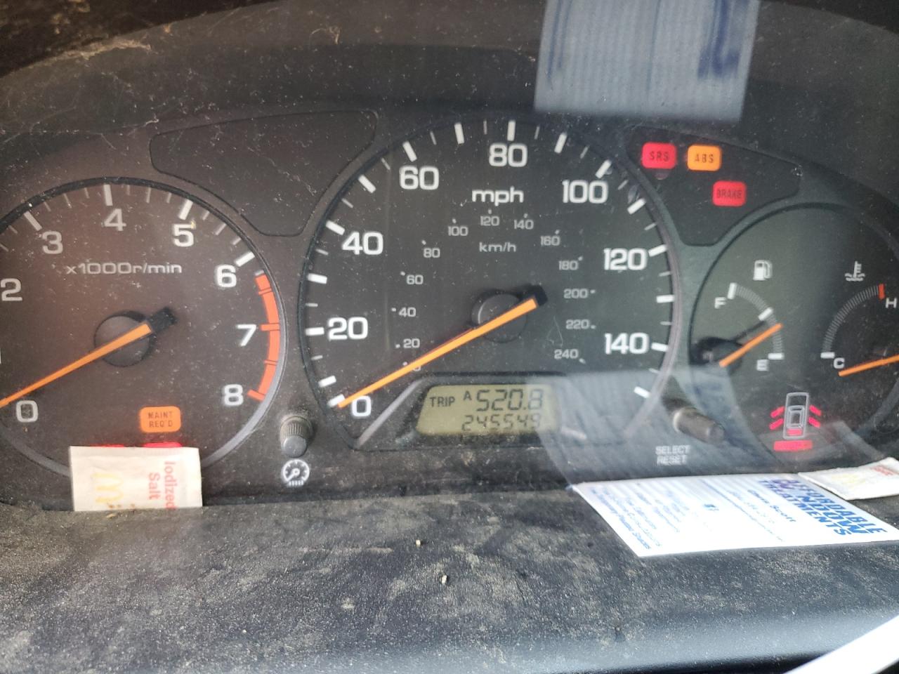 2001 Honda Accord Ex VIN: 1HGCG55601A058769 Lot: 61914545