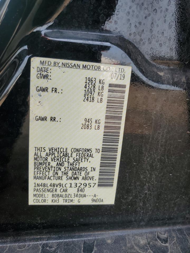 2020 Nissan Altima S VIN: 1N4BL4BV9LC132957 Lot: 59022335