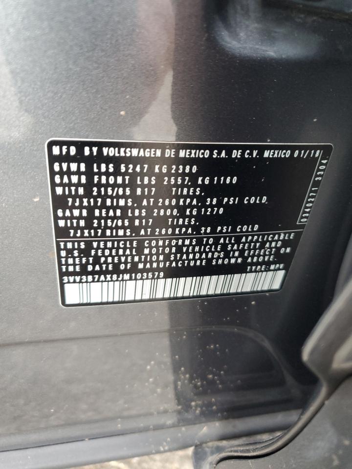 VOLKSWAGEN TIGUAN 2018 VIN 3VV3B7AX8JM103579 photo 13