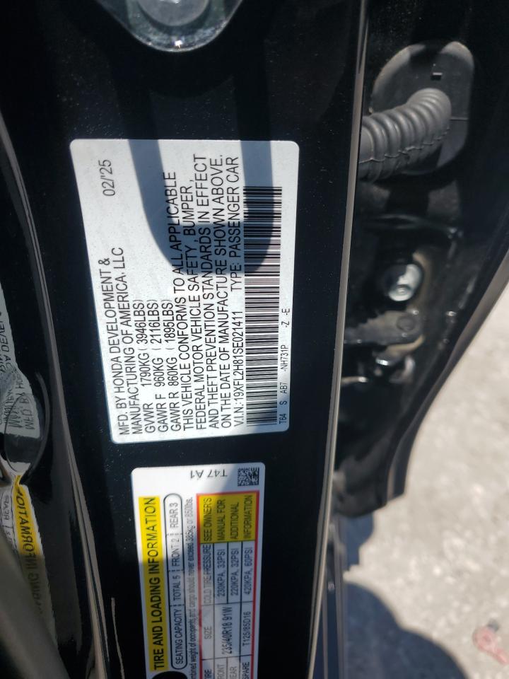 HONDA CIVIC 2025 VIN 19XFL2H81SE021411 фото 12