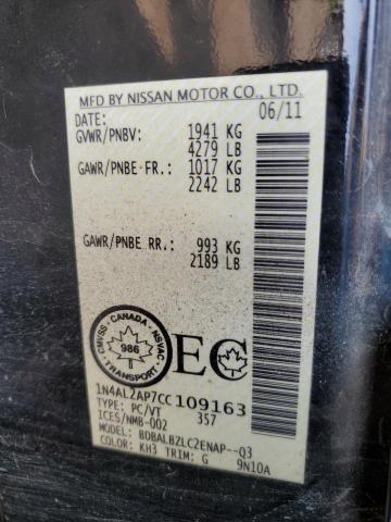 2012 NISSAN ALTIMA BASE  