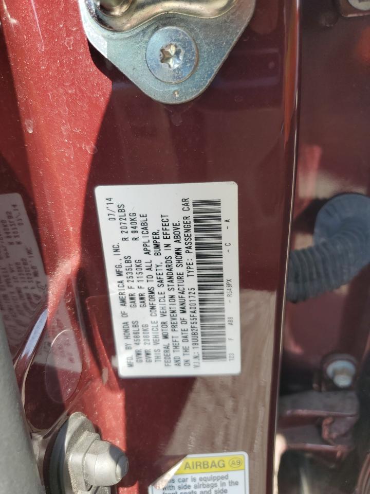 2015 Acura Tlx Tech VIN: 19UUB2F55FA001725 Lot: 62190965