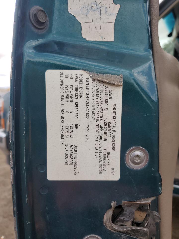 1GNEK13R7WJ341633 1998 Chevrolet Tahoe K1500