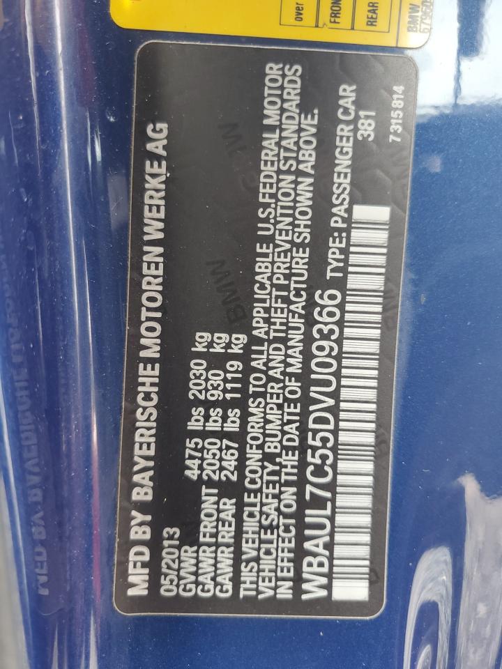 2013 BMW 128 I VIN: WBAUL7C55DVU09366 Lot: 60444615