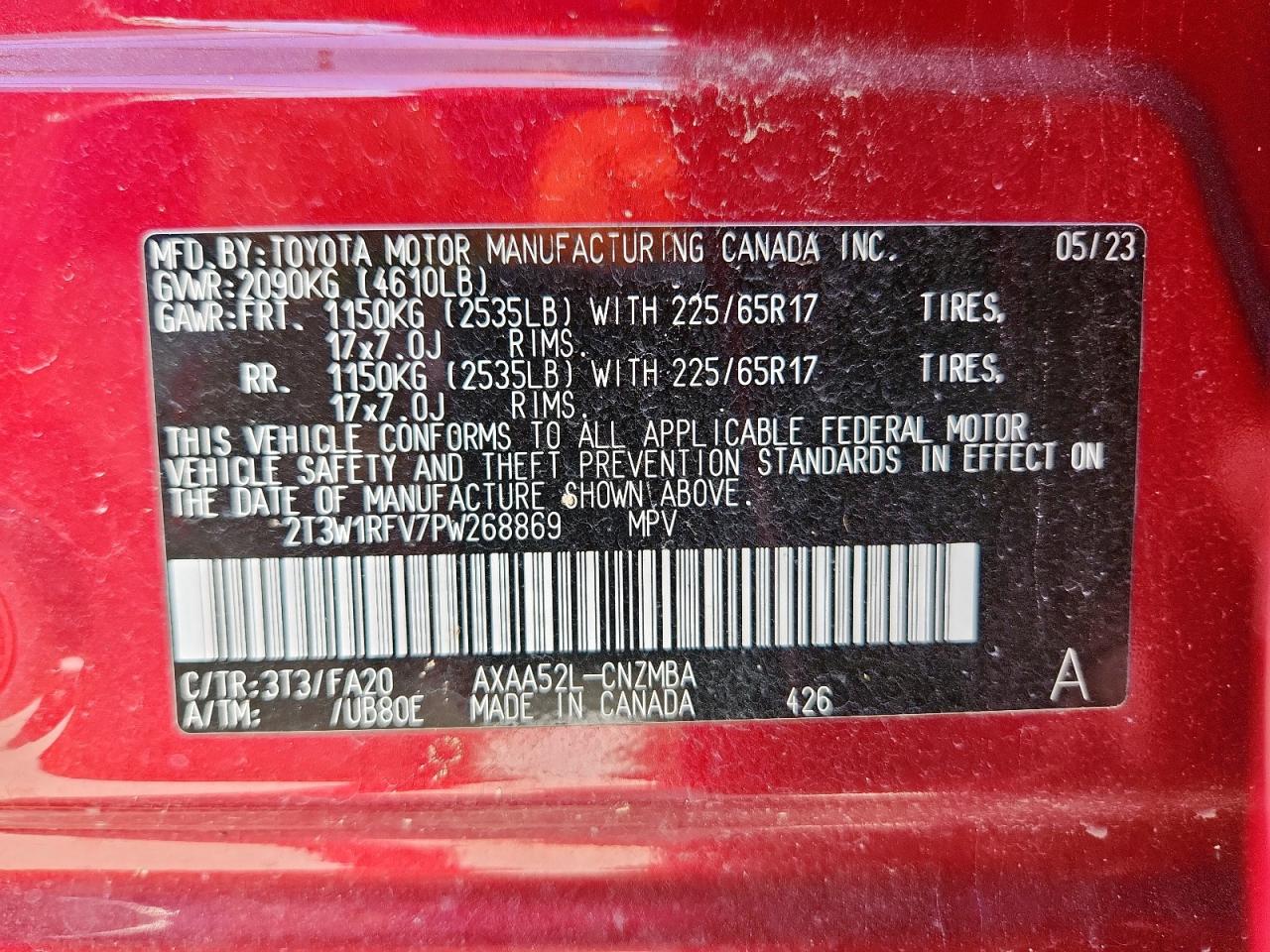 TOYOTA RAV4 2023 VIN 2T3W1RFV7PW268869 photo 13