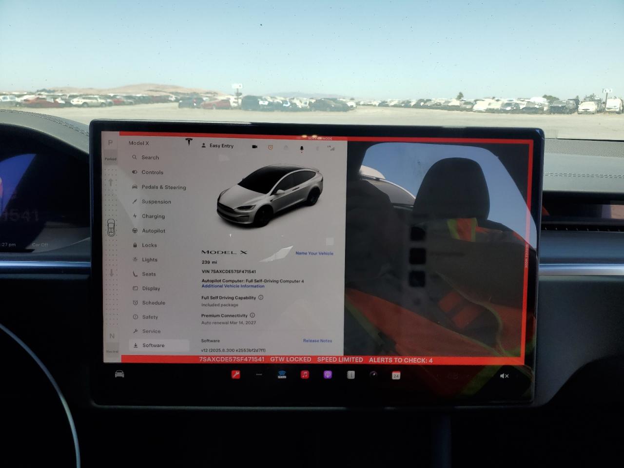 2025 Tesla Model X VIN: 7SAXCDE57SF471541 Lot: 61788905