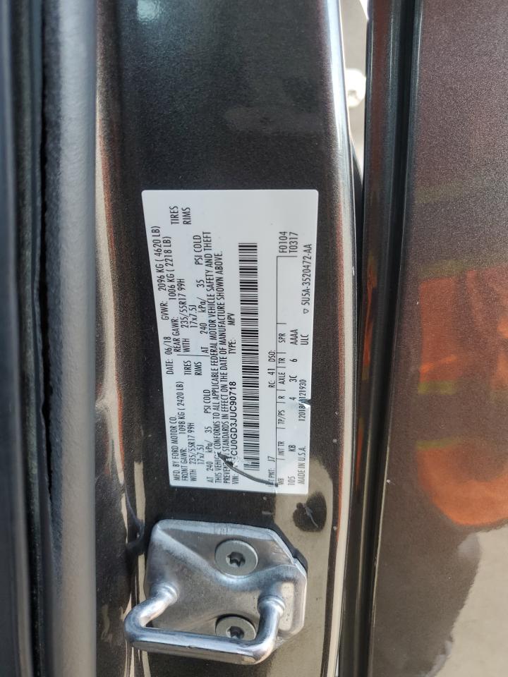 2018 Ford Escape Se VIN: 1FMCU0GD3JUC90718 Lot: 62556675