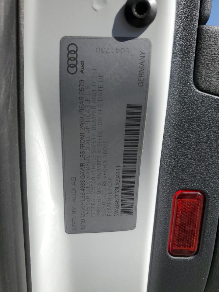 2020 Audi A5 Premium VIN: WAUANCF58LA004111 Lot: 59196965