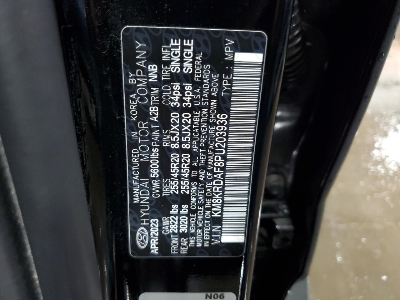 2023 Hyundai Ioniq 5 Limited VIN: KM8KRDAF8PU203936 Lot: 60062685