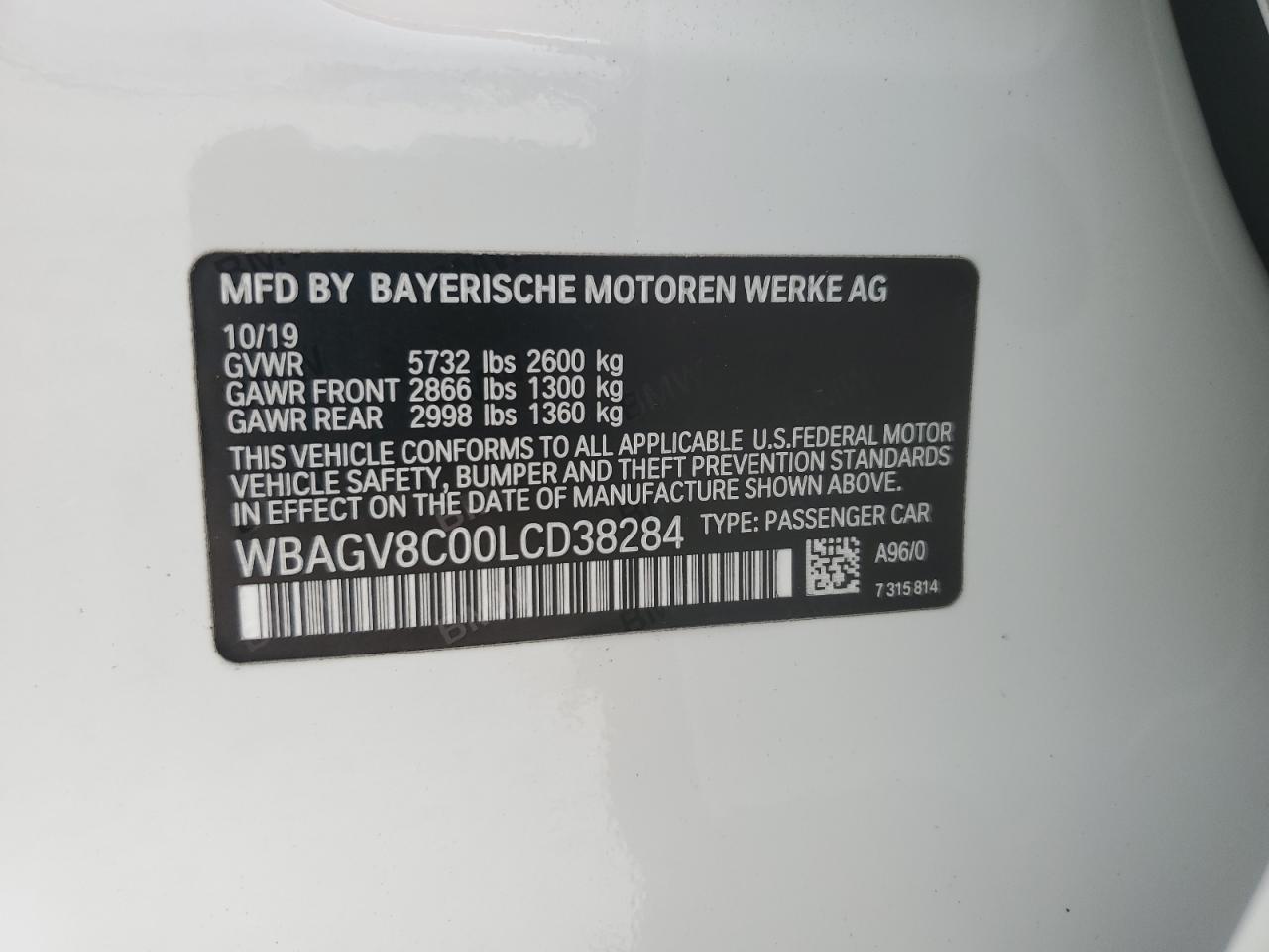 2020 BMW M850Xi VIN: WBAGV8C00LCD38284 Lot: 60605075