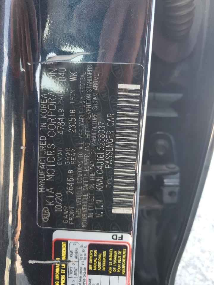 2020 Kia Cadenza Technology VIN: KNALC4J16L5238037 Lot: 62347055