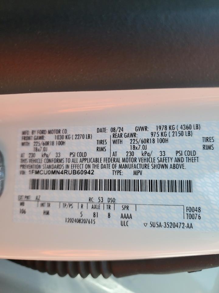 FORD ESCAPE ST 2024 VIN 1FMCU0MN4RUB60942 фото 12