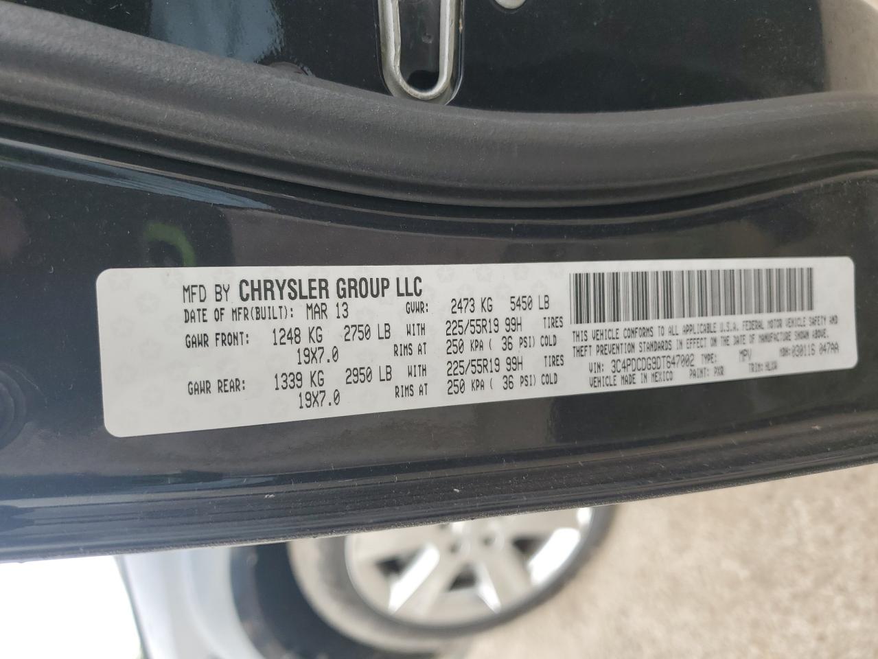 2013 Dodge Journey Crew VIN: 3C4PDCDG9DT647002 Lot: 59562555