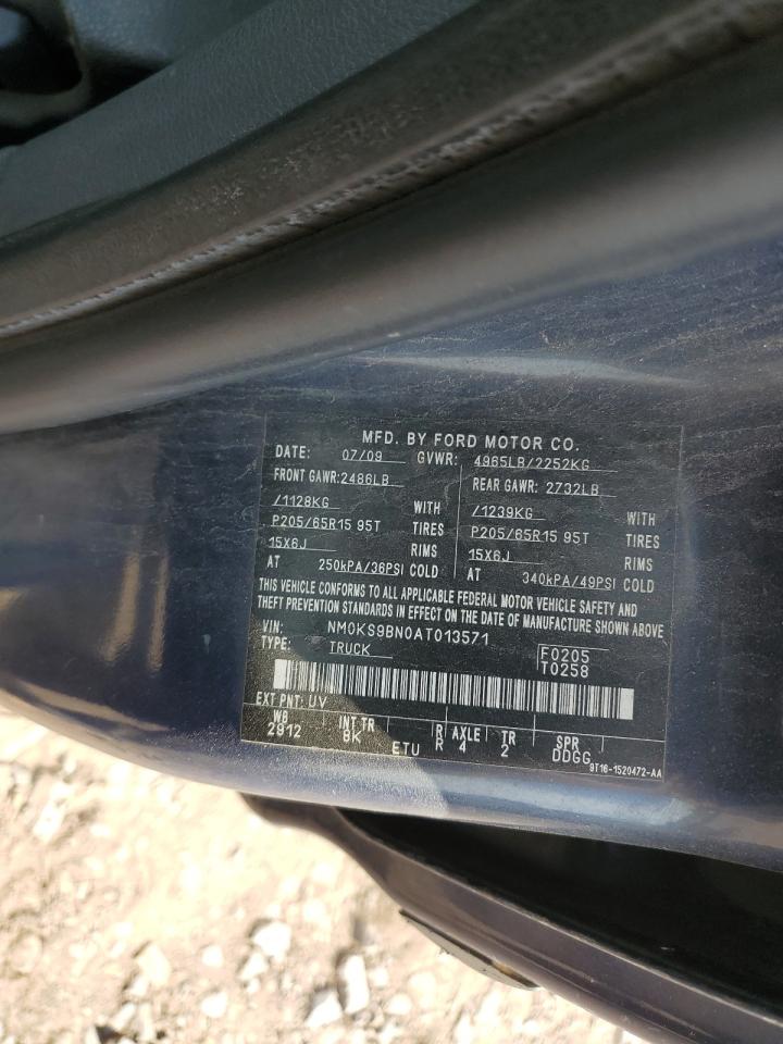 2010 Ford Transit Connect Xlt VIN: NM0KS9BN0AT013571 Lot: 61586365