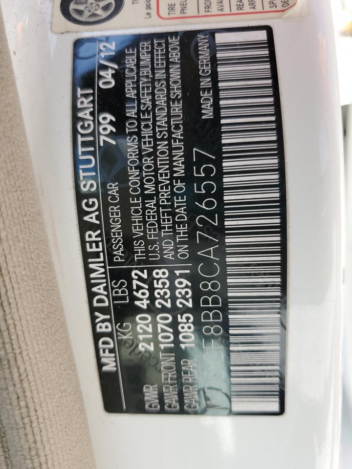 2012 Mercedes-Benz C 300 4Matic VIN: WDDGF8BB8CA726557 Lot: 62414965