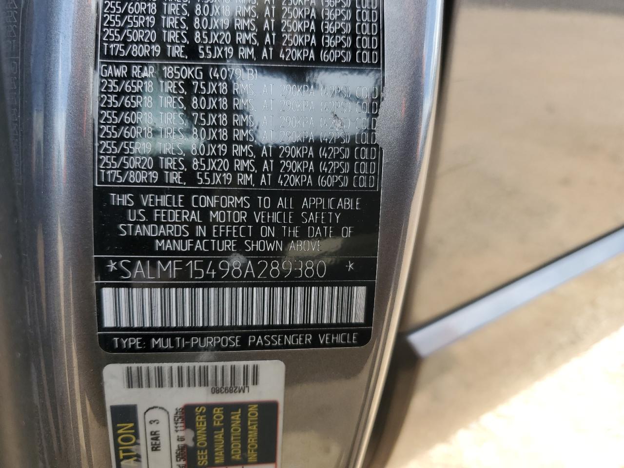 SALMF15498A289380 2008 Land Rover Range Rover Hse