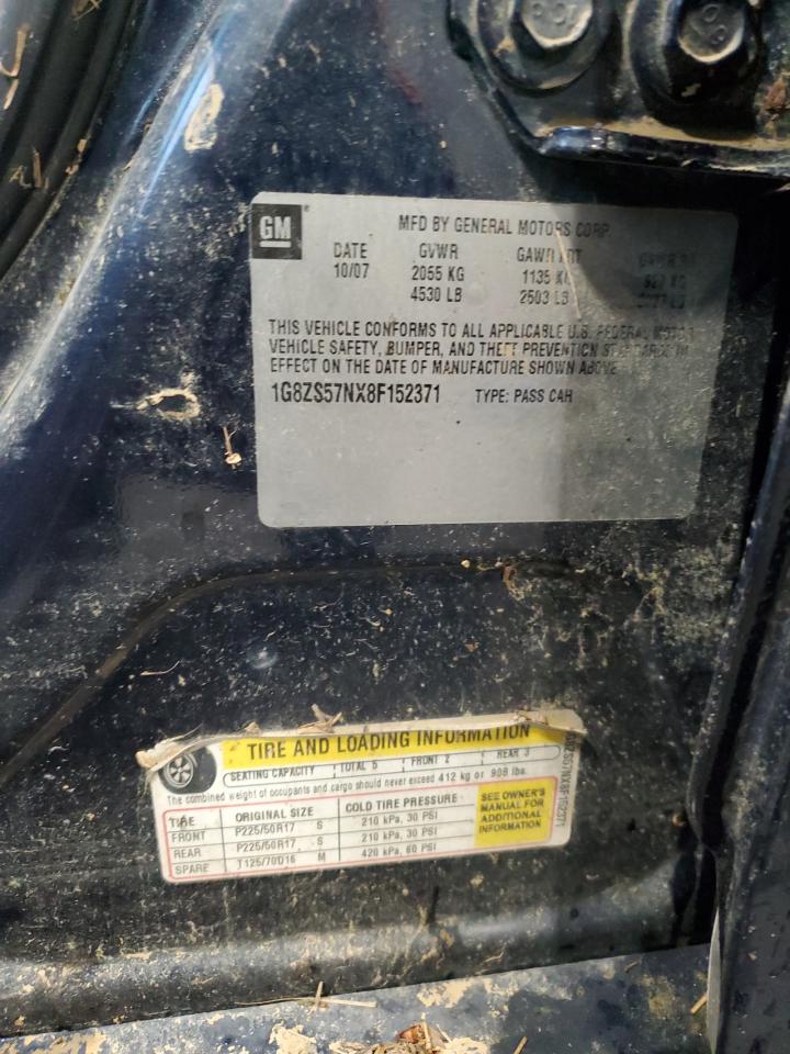 2008 Saturn Aura Xe VIN: 1G8ZS57NX8F152371 Lot: 59025965