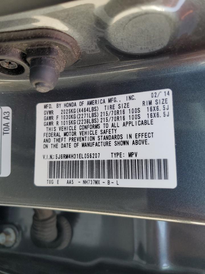 HONDA CRV 2014 VIN 5J6RM4H31EL056207 фото 13