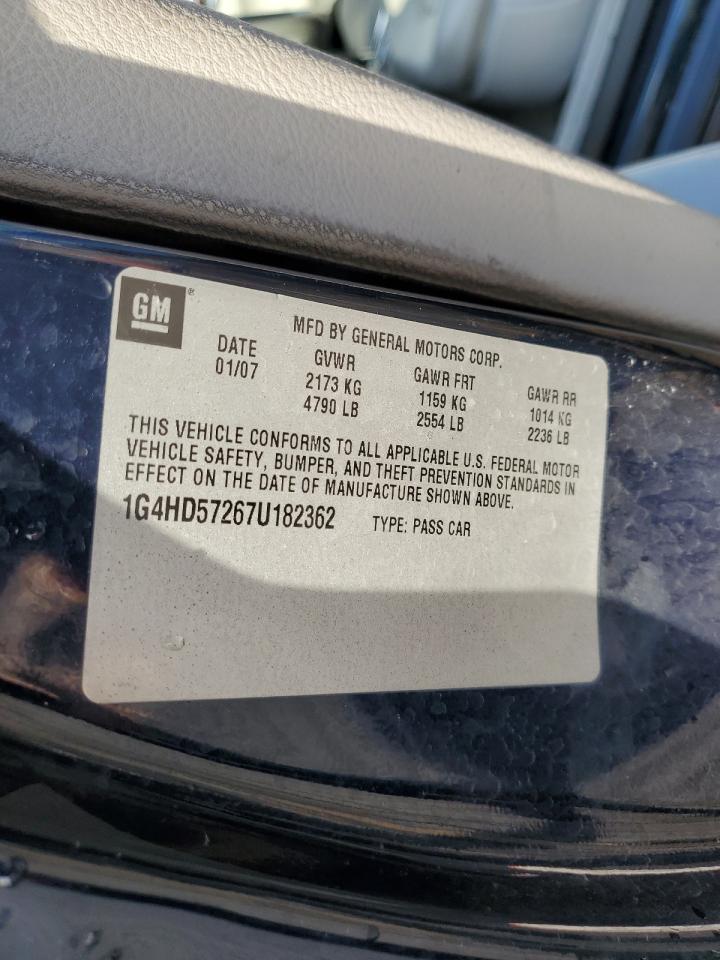 2007 Buick Lucerne Cxl VIN: 1G4HD57267U182362 Lot: 62091665