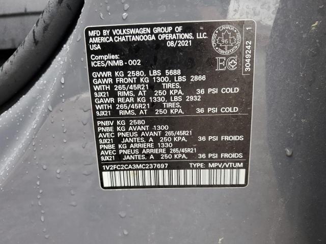 2021 VOLKSWAGEN ATLAS CROSS SPORT EXECLINE  