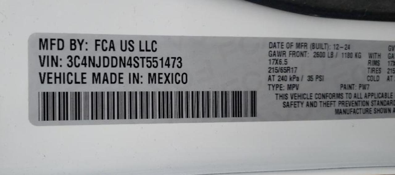 2025 Jeep Compass Trailhawk VIN: 3C4NJDDN4ST551473 Lot: 91288245