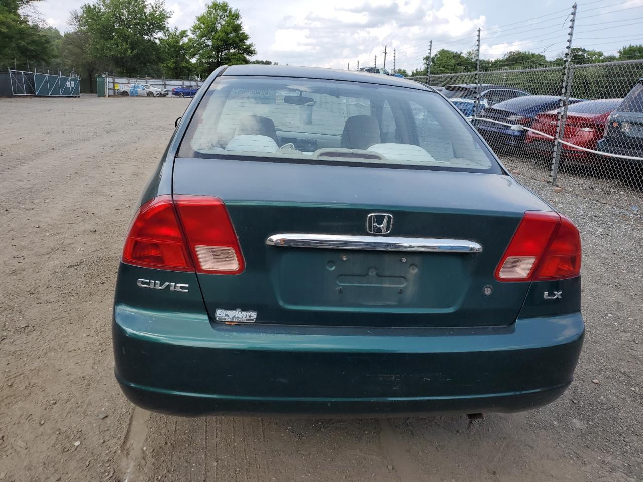 2001 Honda Civic Lx VIN: 1HGES16521L059707 Lot: 62904995