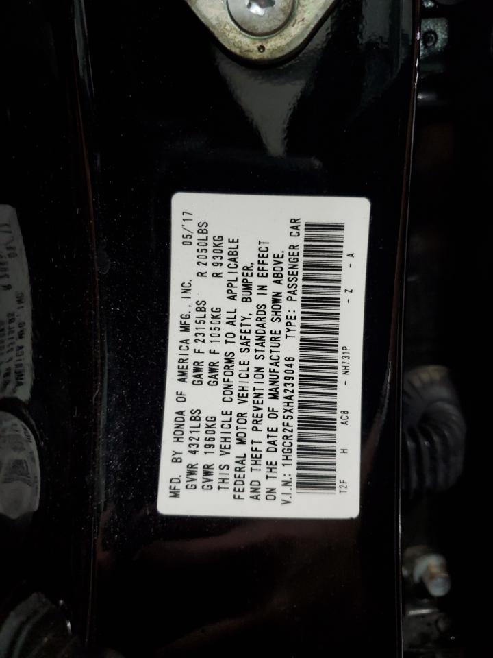 2017 Honda Accord Sport VIN: 1HGCR2F5XHA239046 Lot: 63017725