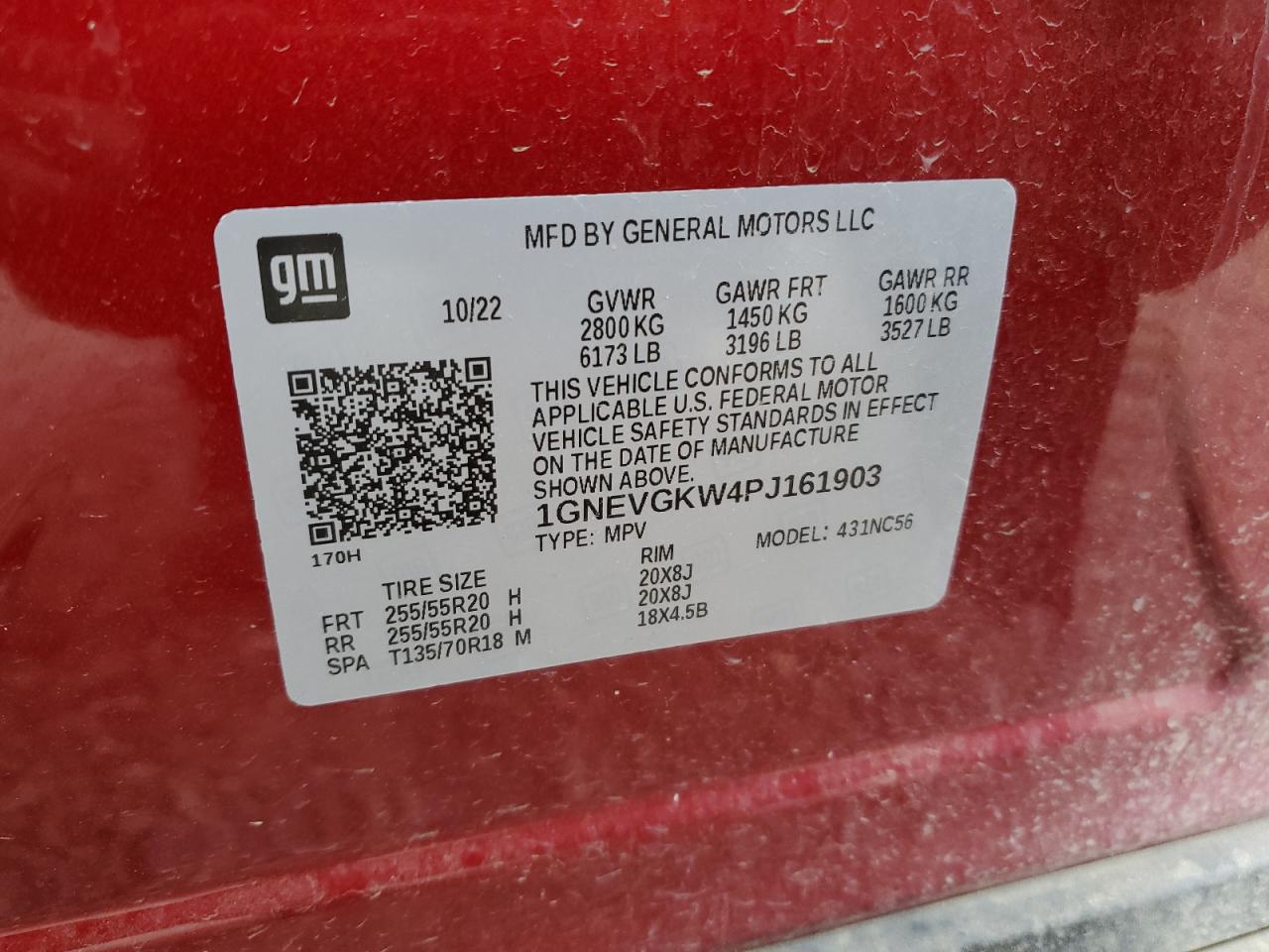 CHEVROLET TRAVERSE 2023 VIN 1GNEVGKW4PJ161903 фото 14