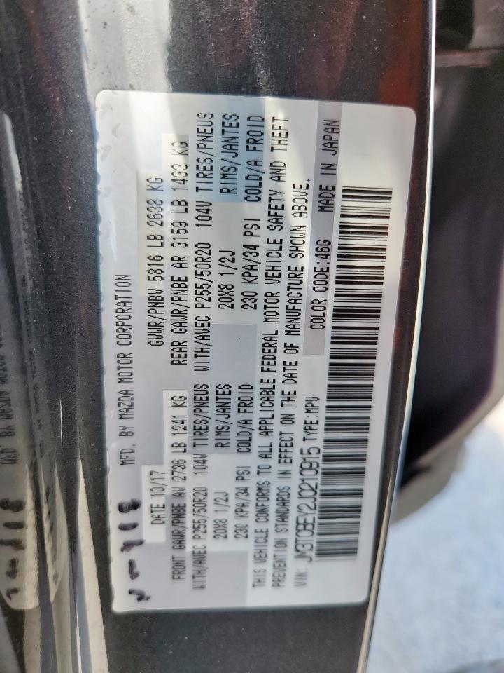 2018 Mazda Cx-9 Signature VIN: JM3TCBEY2J0210915 Lot: 62232165