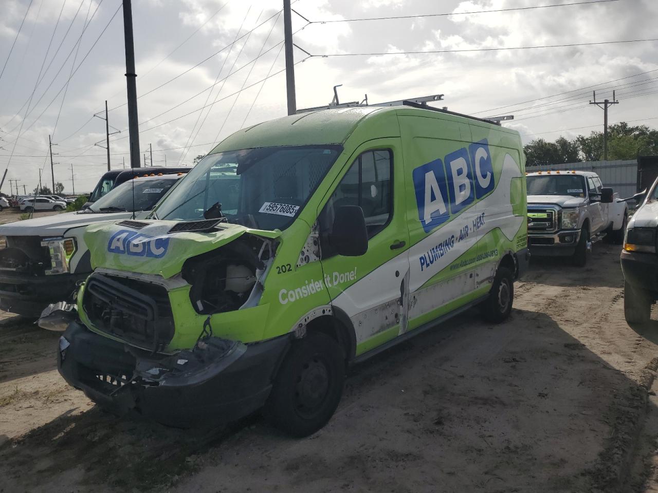 2019 Ford Transit T-250 VIN: 1FTYR2CM6KKA30257 Lot: 59576085