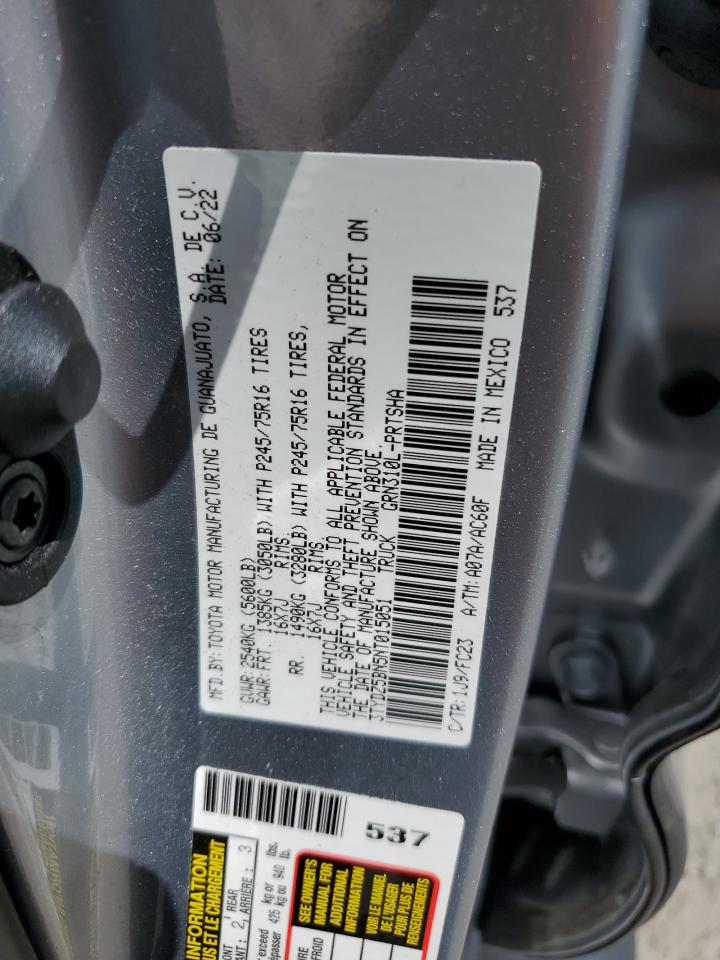 2022 Toyota Tacoma Double Cab VIN: 3TYDZ5BN5NT015051 Lot: 63047045