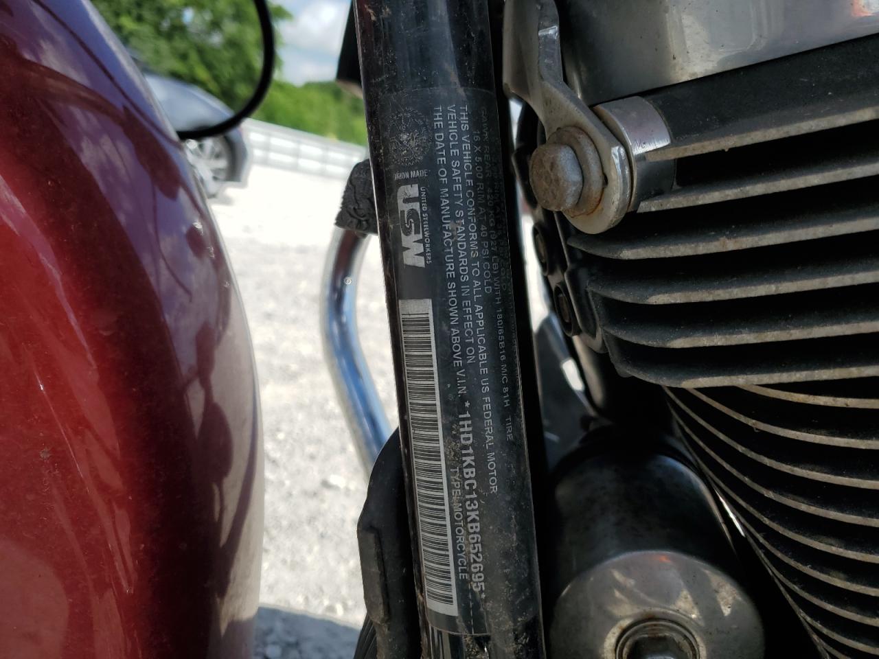2019 Harley-Davidson Flhx VIN: 1HD1KBC13KB652695 Lot: 61656185