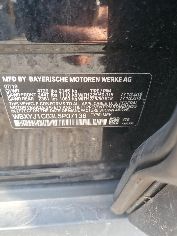 2020 BMW X2 xDrive28I VIN: WBXYJ1C03L5P07136 Lot: 60495825