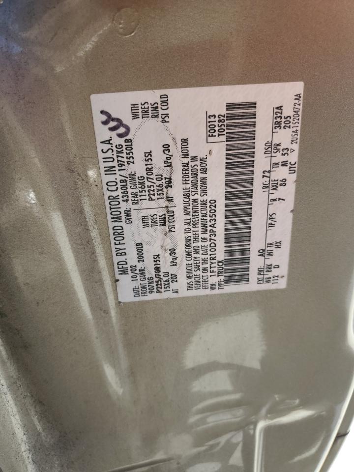 2016 Ford Ranger VIN: 1FTYR10D73PA35020 Lot: 61454715