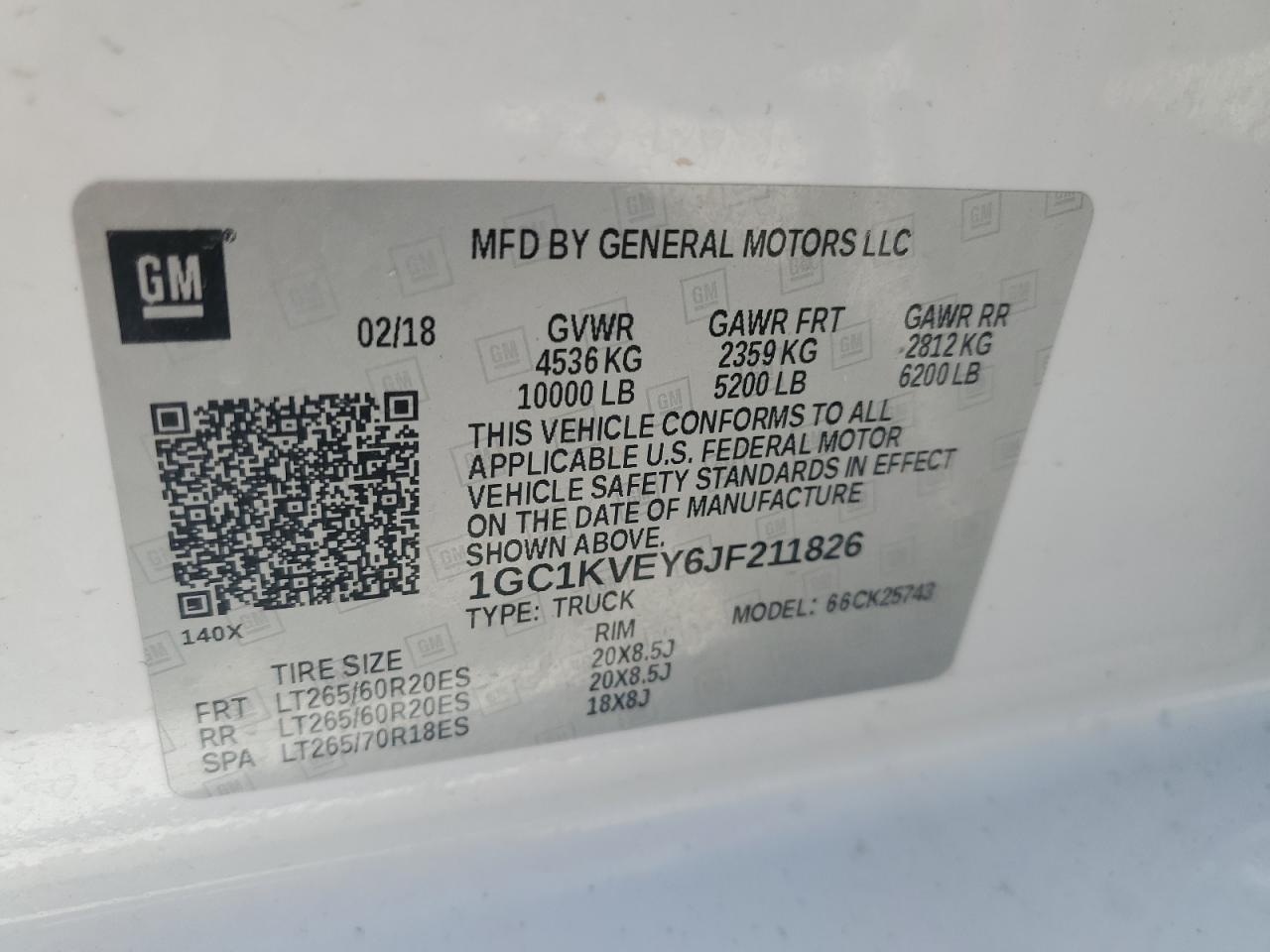 CHEVROLET ALL Models 2018 VIN 1GC1KVEY6JF211826 фото 12
