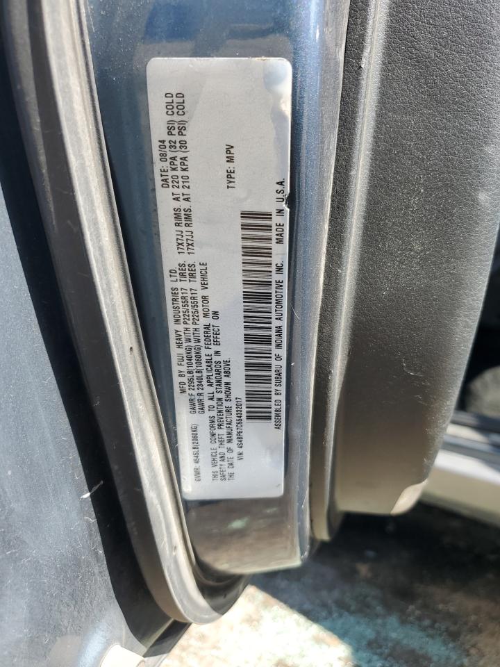 2005 Subaru Legacy Outback 2.5 Xt Limited VIN: 4S4BP67C554332017 Lot: 60266765