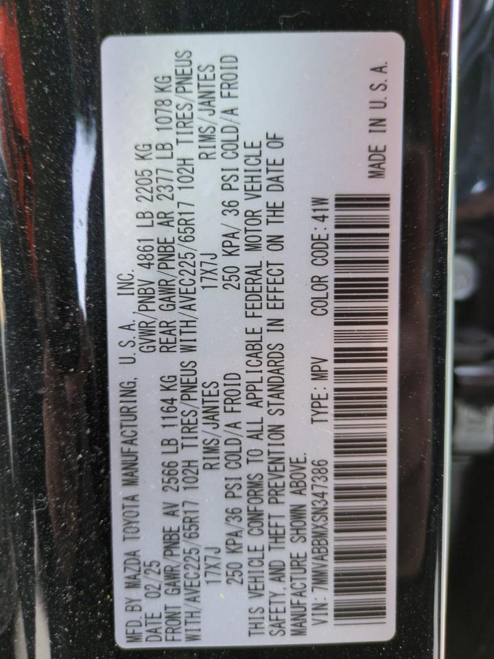 2025 Mazda Cx-50 Preferred VIN: 7MMVABBMXSN347386 Lot: 62857285