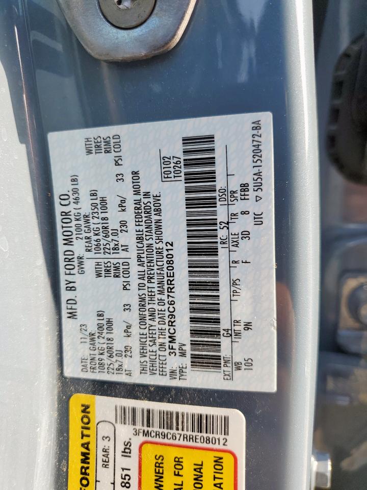 2024 Ford Bronco Sport Outer Banks VIN: 3FMCR9C67RRE08012 Lot: 60881775