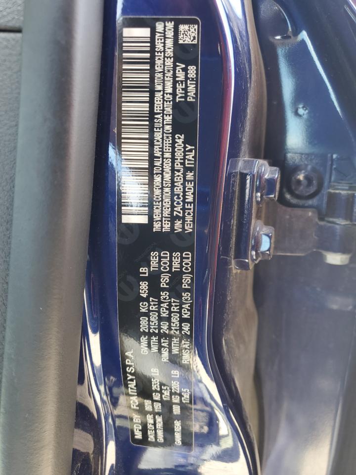2018 Jeep Renegade Sport VIN: ZACCJBABXJPH80042 Lot: 62921535