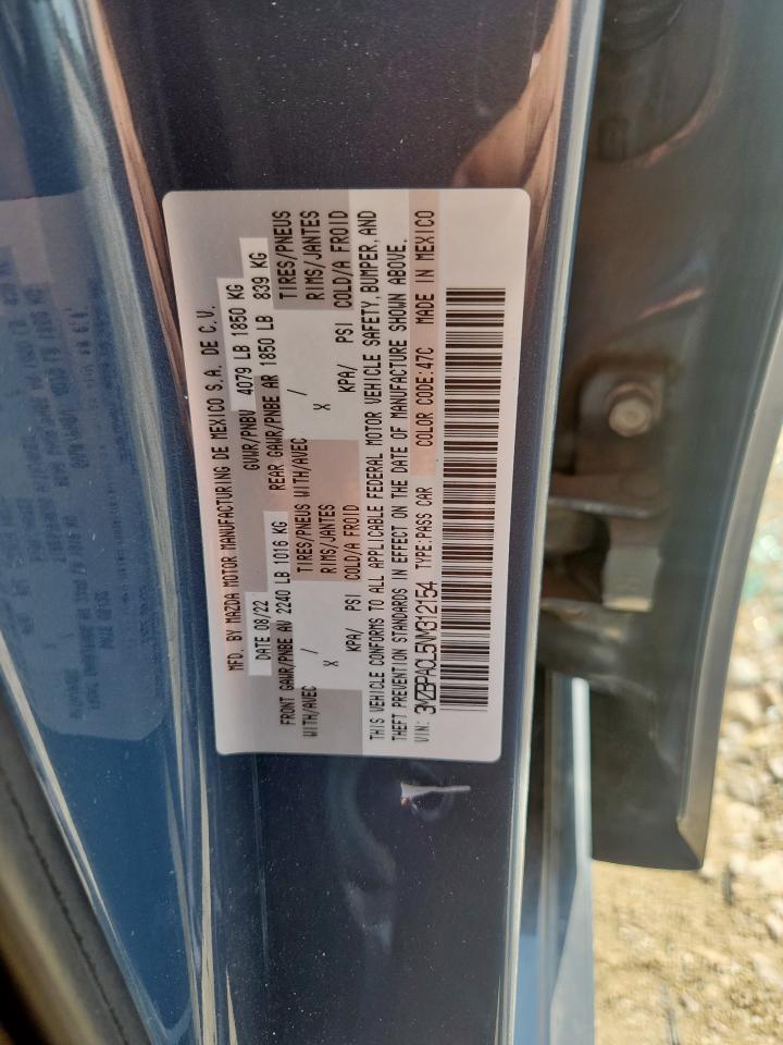 2022 Mazda 3 Preferred VIN: 3MZBPACL5NM312154 Lot: 61097635