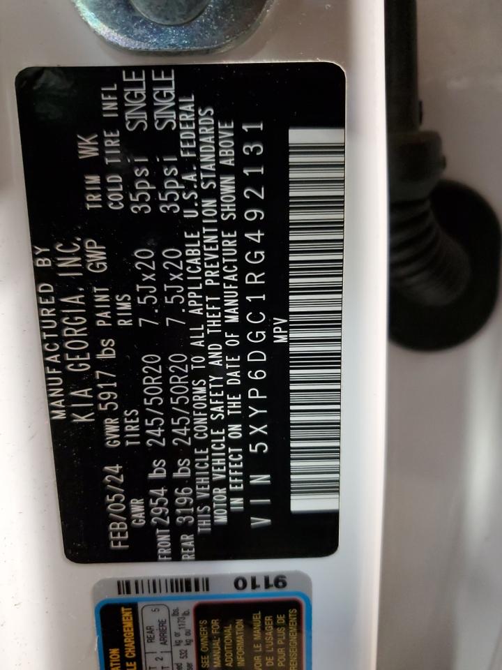 2024 Kia Telluride S VIN: 5XYP6DGC1RG492131 Lot: 62122215