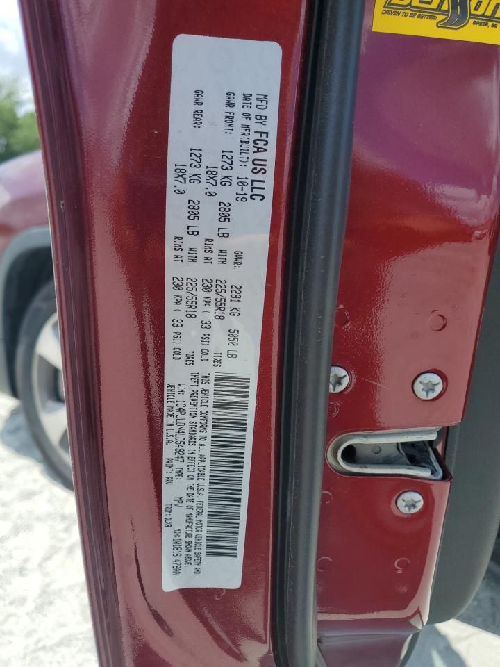 2020 Jeep Cherokee Limited VIN: 1C4PJLDN4LD549247 Lot: 62456415